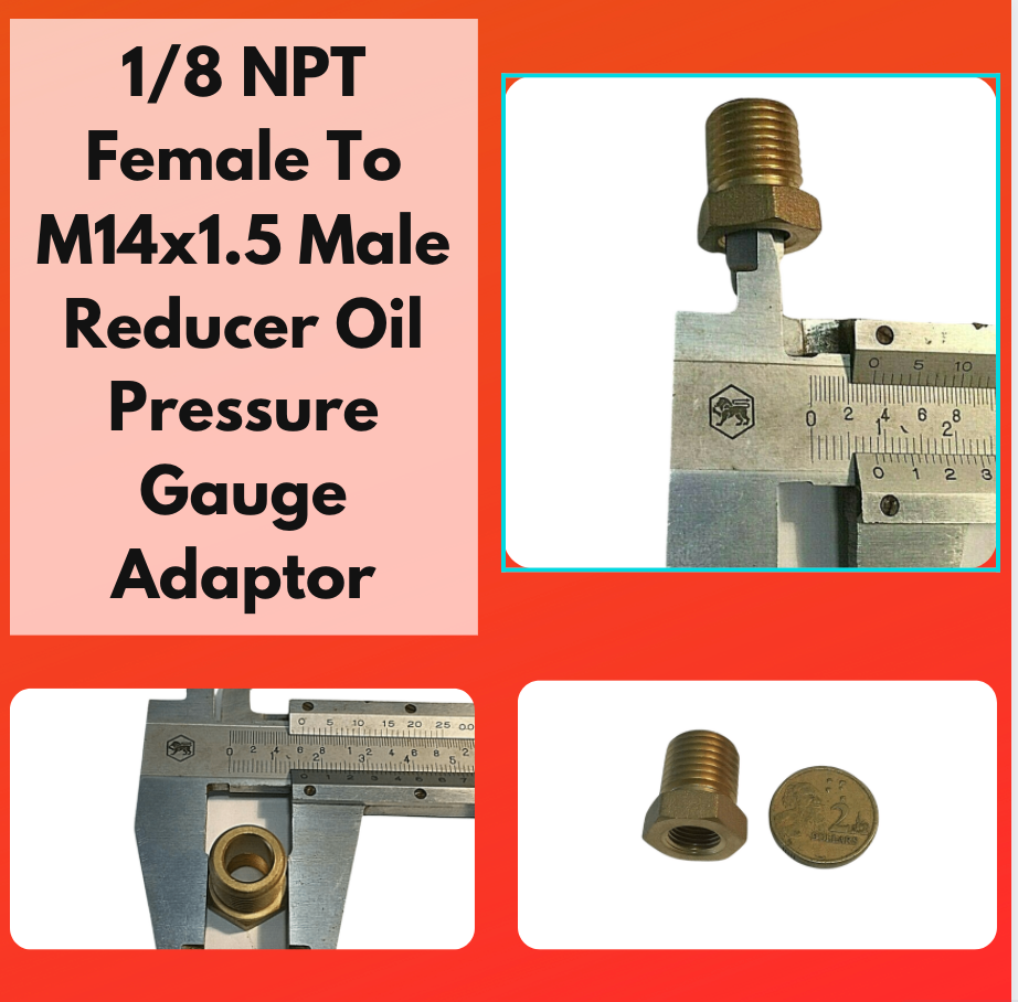 1/8NPT Male to M16-1.5 Female Oil Pressure Sensor Adapter Fitting