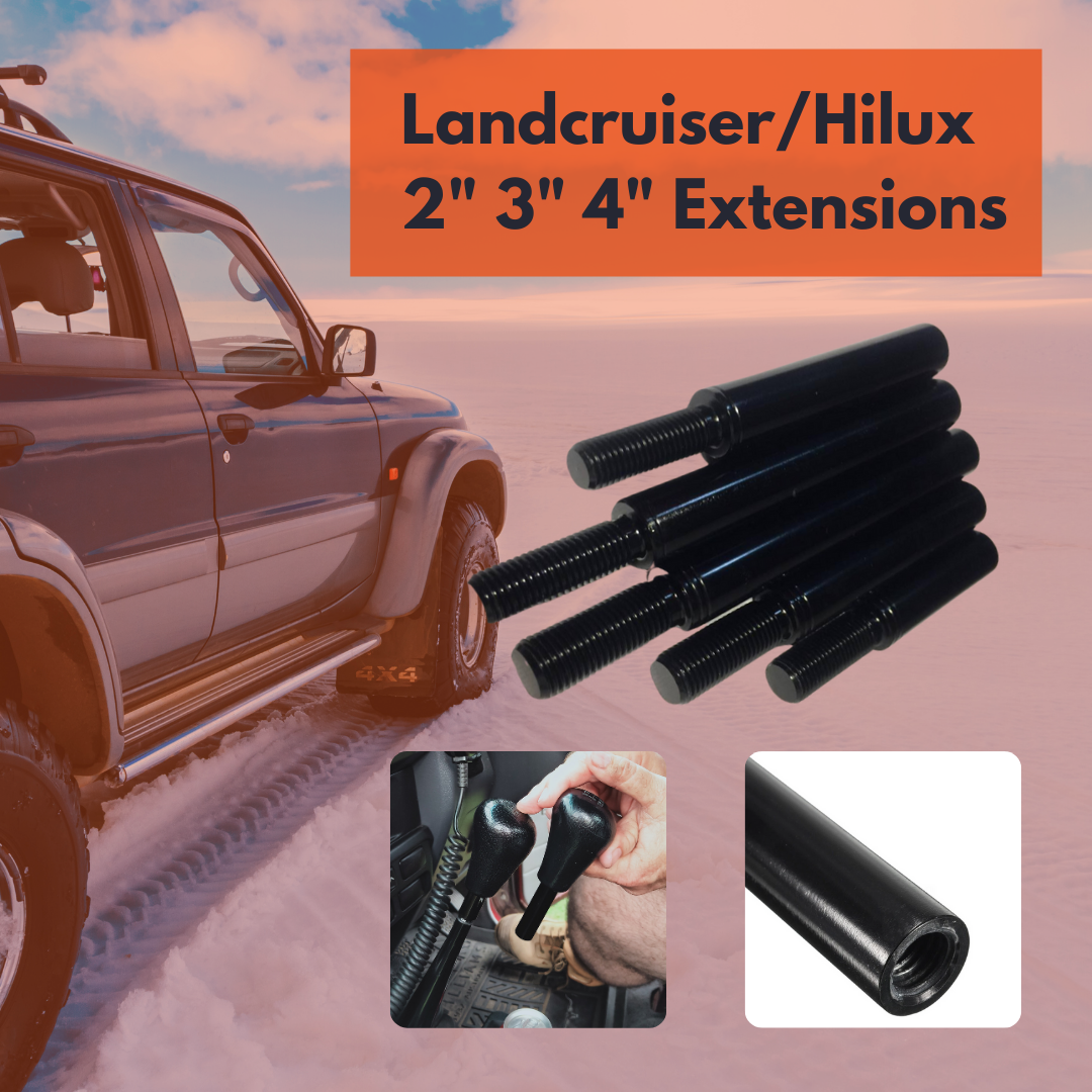 Gear Stick Shifter Extensions to Fit Toyota Land Cruiser | 70 Series | 80 Series | 90 Series | 100 Series | 200 Series | Prado | Hilux
